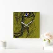 タイガーの視線の壁時計 スクエア壁時計 (ホーム)