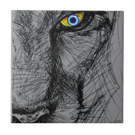 タイガーの視線セラミックタイル タイル