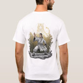 タイガーの道 - カンフー武術家と霊獣 Tシャツ (裏面)