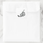 タイガーの部族のタトゥー スクエアシール (バッグ)