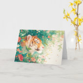 タイガーの静謐な退路が咲き乱れる カード (黄色い花)