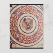 タイガーの頭、ローマのモザイク、4世紀初頭 ポストカード (正面)