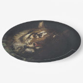 タイガーの頭（Abott Handerson Thayer著） ペーパープレート (アングル)