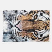 タイガーはっきりしたポートレートグラフィックプレススタイル キッチンタオル (横)