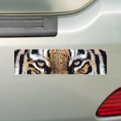 タイガーはっきりしたポートレートグラフィックプレススタイル バンパーステッカー (車上)