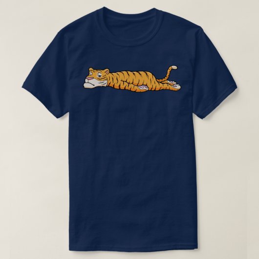 タイガーは休んでいる Tシャツ (デザイン正面)