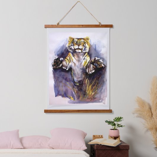 タイガーぶら下がったのタペストリー 吊り下げ型タペストリー (寝室)