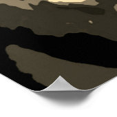 タイガーやる気を起こさせるアイズヴィンテージセピア ポスター (角)