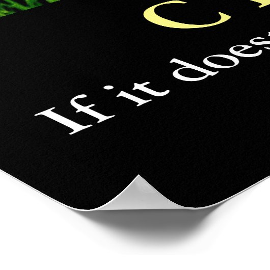 タイガーやる気を起こさせるチャレンジ引用文 ポスター (角)