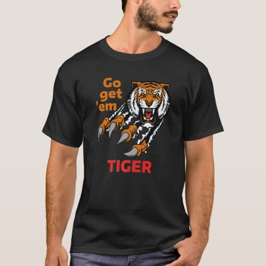 タイガーを捕まえる Tシャツ (正面)