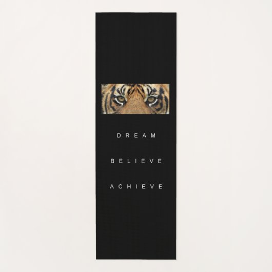 タイガーアやる気を起こさせるイズ成功引用文テンプレート ヨガマット (正面)
