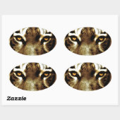 タイガーアイズカスタム楕円形ステッカー 楕円形シール (シート)