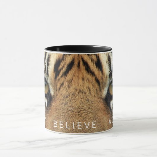 タイガーアイズドリームエ信じーブメント引用文 マグカップ (中央)