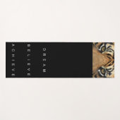 タイガーアイズブラックテンプレートやる気を起こさせる引用文 ヨガマット (正面(横))