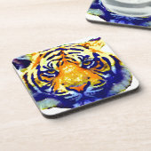 タイガーアイズポップ・アートのアート コースター (左側)