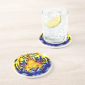 タイガーアイズポップ・アートのアート コースター (側面)