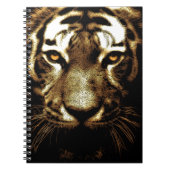 タイガーアイズワイルドアニマルアートの写真 ノートブック (正面)