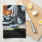 タイガーアイ感動的 キッチンタオル (四つ折り)
