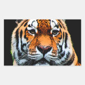 タイガーアイ感動的 長方形シール (正面)