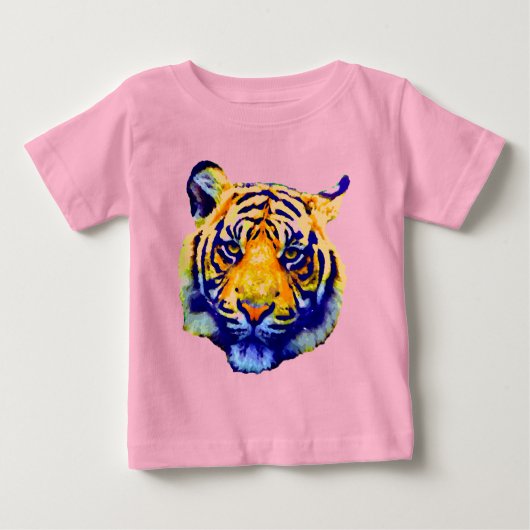タイガーアイ・ポップアート ベビーTシャツ (正面)