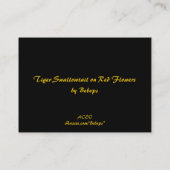 タイガーアゲハチョウオンレッドフラワーズATC 名刺 (裏面)