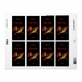 タイガーアゲハチョウオンレッドフローラワインラベル ラベル (フルシート)