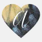 タイガーアゲハチョウバタフライウィング ハートシール (正面)