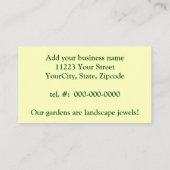 タイガーアゲハチョウバタフライオンフロックスin夏 名刺 (裏面)