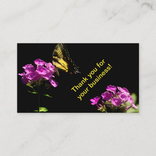 タイガーアゲハチョウバタフライオンフロックスin夏 名刺 (正面)