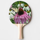 タイガーアゲハチョウバタフライフラワーポンパドル 卓球ラケット (正面)