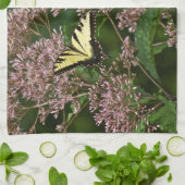 タイガーアゲハチョウ蝶オンジョーパイウィード キッチンタオル (折り畳み)