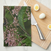 タイガーアゲハチョウ蝶オンジョーパイウィード キッチンタオル (四つ折り)