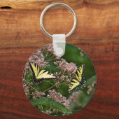 タイガーアゲハチョウ蝶オンジョーパイウィード キーホルダー (正面)