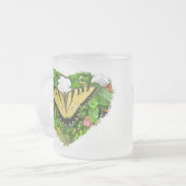 タイガーアゲハチョウ蝶 フロストグラスマグカップ (正面左)