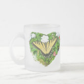 タイガーアゲハチョウ蝶 フロストグラスマグカップ (左)