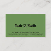 タイガーアゲハチョウ蝶 名刺 (正面)