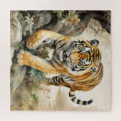 タイガーアジ伝統的ア絵画人 ジグソーパズル (横)