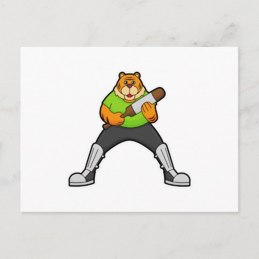 タイガーアットクリケットウィズクリケットこうもり ポストカード (正面)