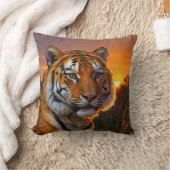 タイガーアットサンセット クッション (ブランケット)