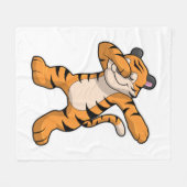 タイガーアットヒップホップダンスダブ フリースブランケット (正面(横))