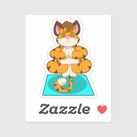 タイガーアットヨガオンヨガマット シール (シート)