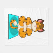 タイガーアットヨガオンヨガマット フリースブランケット (正面(横))