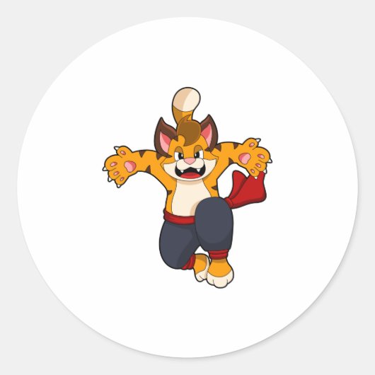 タイガーアット武術アーツ空手 ラウンドシール (正面)