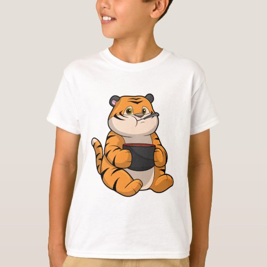 タイガーアット食べ物ボウルズ Tシャツ (正面)