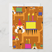 タイガーアニマルキッドバースデーパーティ招待状 招待状 (裏面)