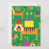 タイガーアニマルキッドバースデーパーティ招待状 招待状 (裏面)