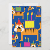 タイガーアニマルキッドバースデーパーティ招待状 招待状 (裏面)