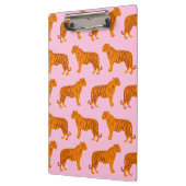 タイガーアニマルピンクモダン クリップボード (左)