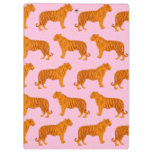 タイガーアニマルピンクモダン クリップボード (裏面)