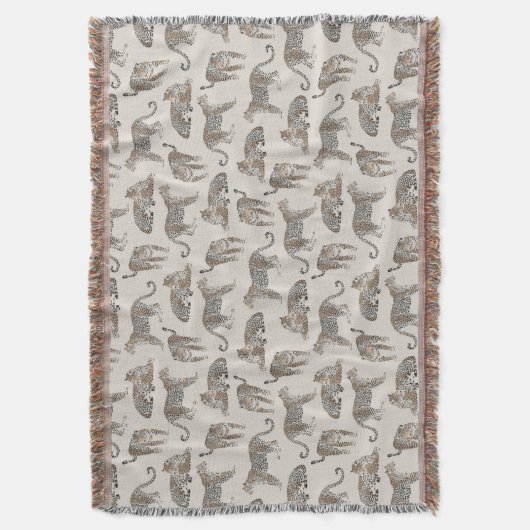 タイガーアニマルピンクモダン スローブランケット (正面縦)